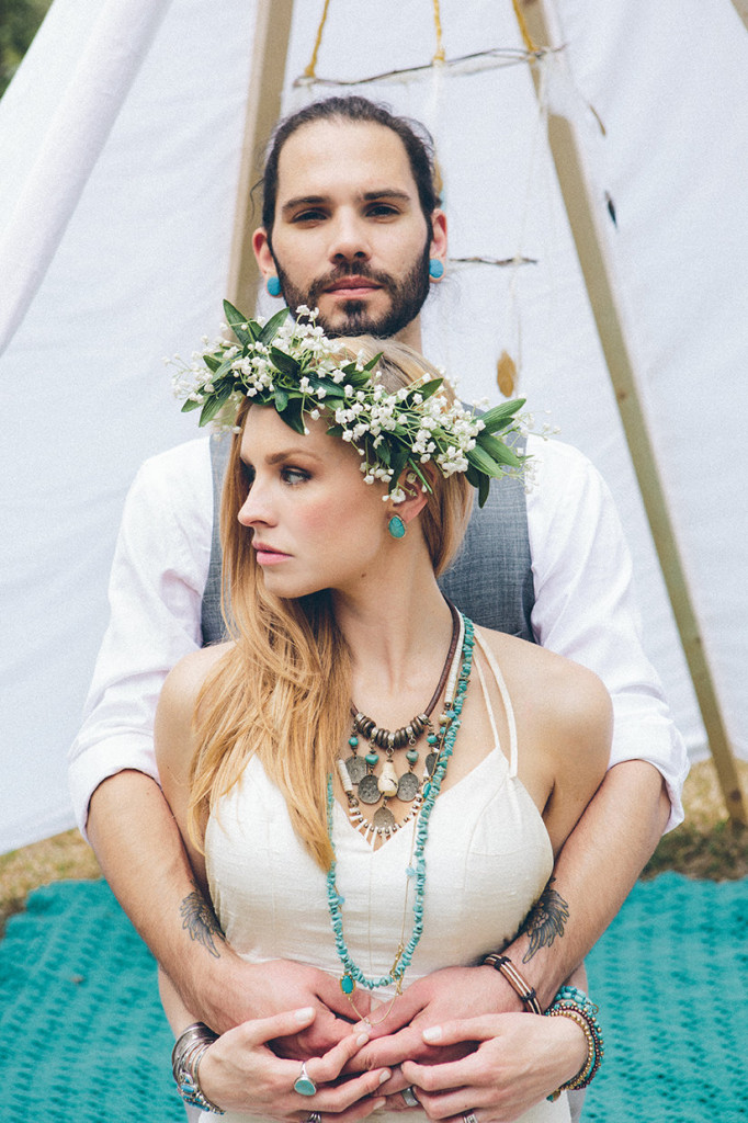 southwestern woodland wedding photo shoot