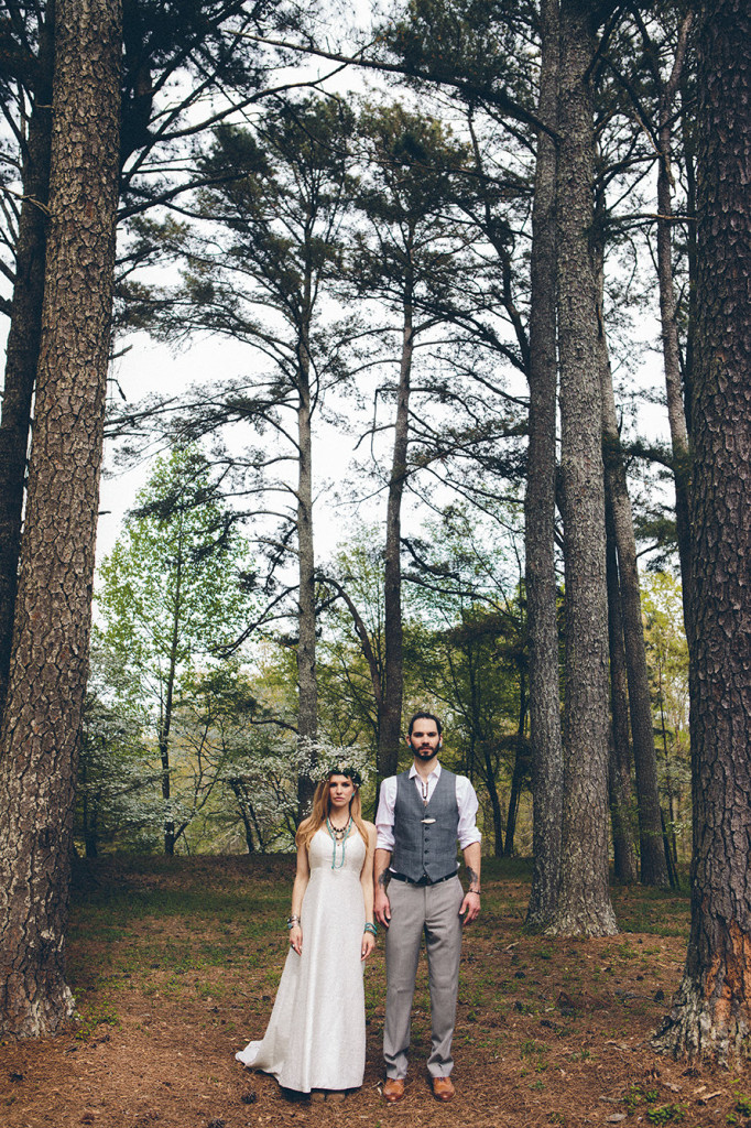 southwestern woodland wedding photo shoot