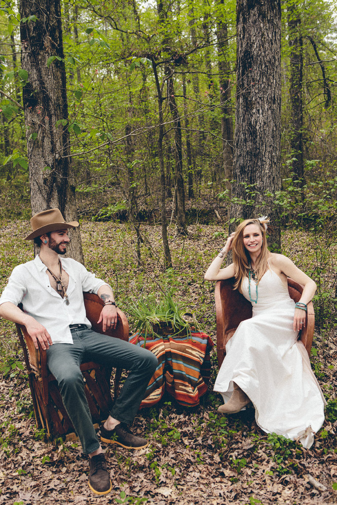 southwestern woodland wedding photo shoot