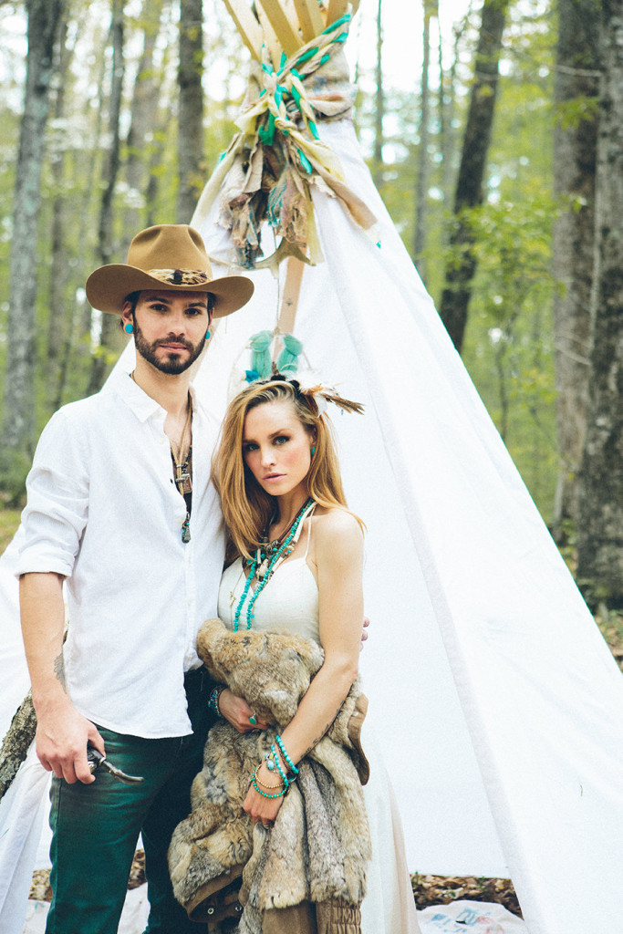 southwestern woodland romance wedding shoot