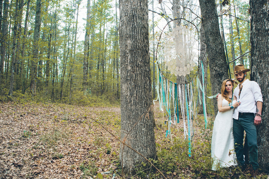 southwestern woodland wedding photo shoot