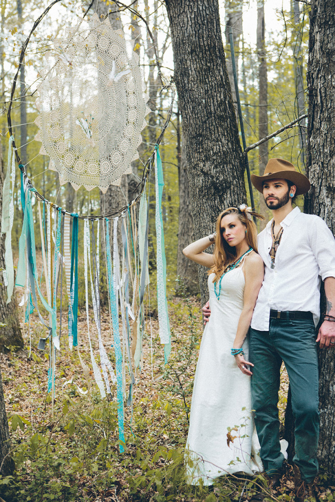 southwestern woodland wedding photo shoot